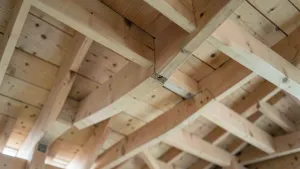 Więźba dachowa z drewna klejonego