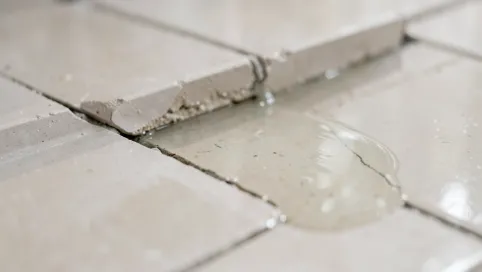 Woda Pod Płytkami Na Podłodze