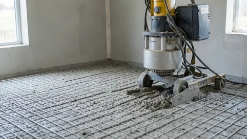 Wygrzewanie posadzki z miksokreta