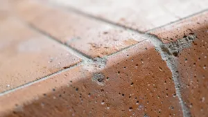 wykończenie terakoty przy ścianie