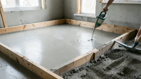 Wylewanie posadzki w domu