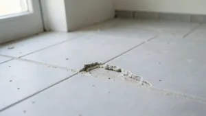 Za mało kleju pod płytkami