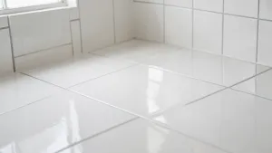 Żywicą w łazience na podlodze