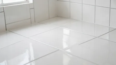 Żywicą w łazience na podlodze