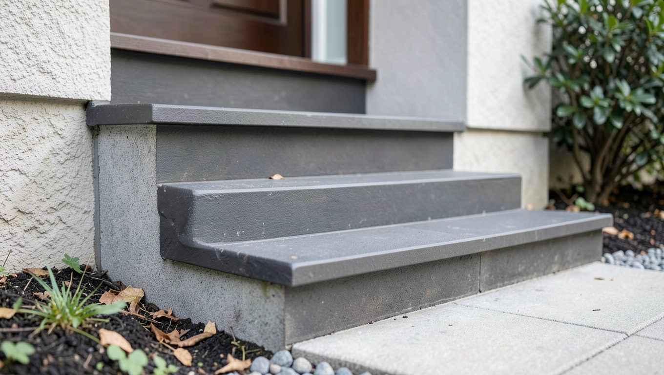 Stopnice na schody zewnętrzne z kapinosem