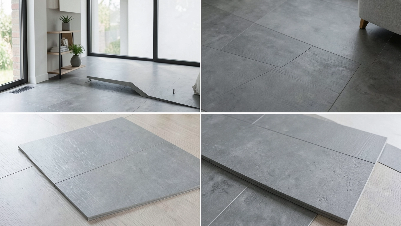 Szare panele podłogowe aranżację