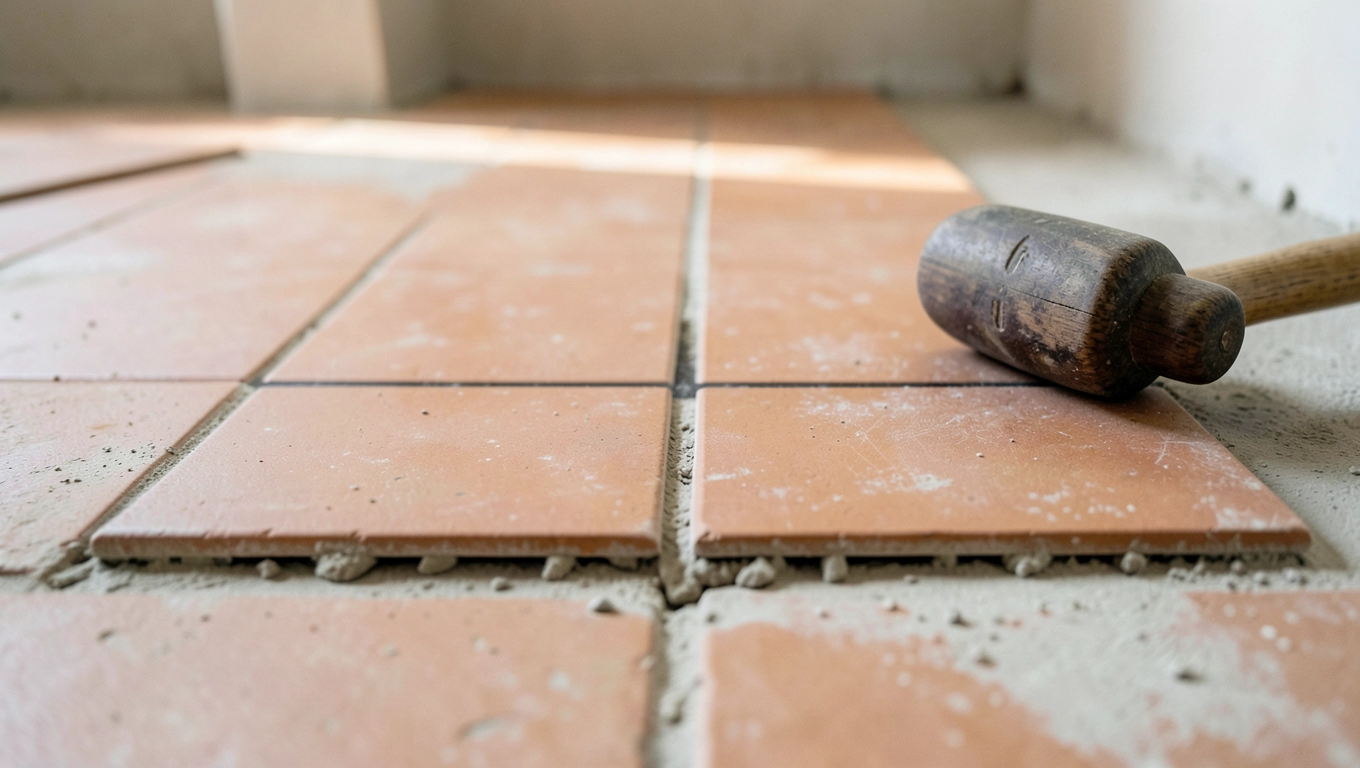 Układanie płytek terakoty od środka