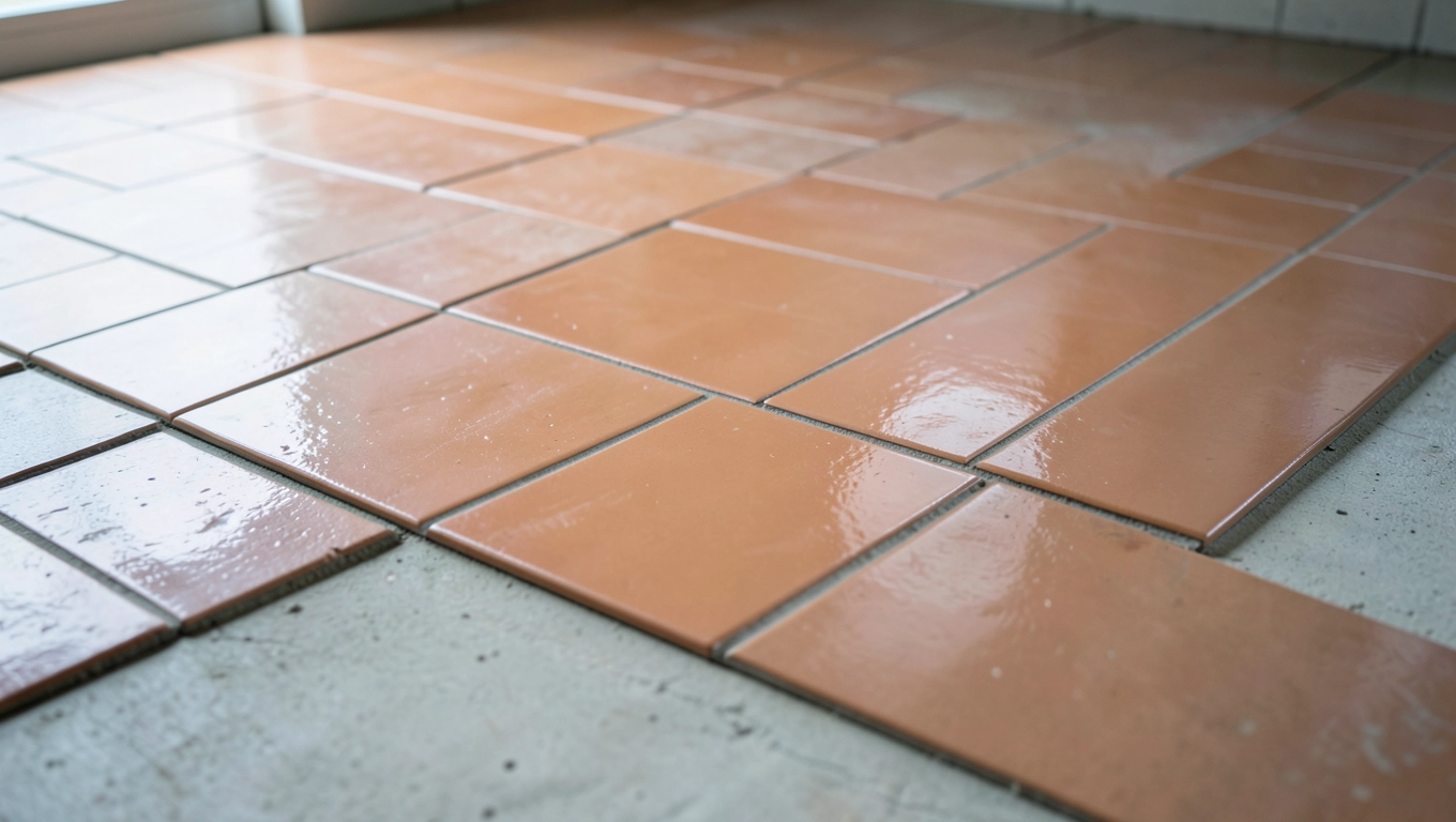 układanie terakoty na podłodze
