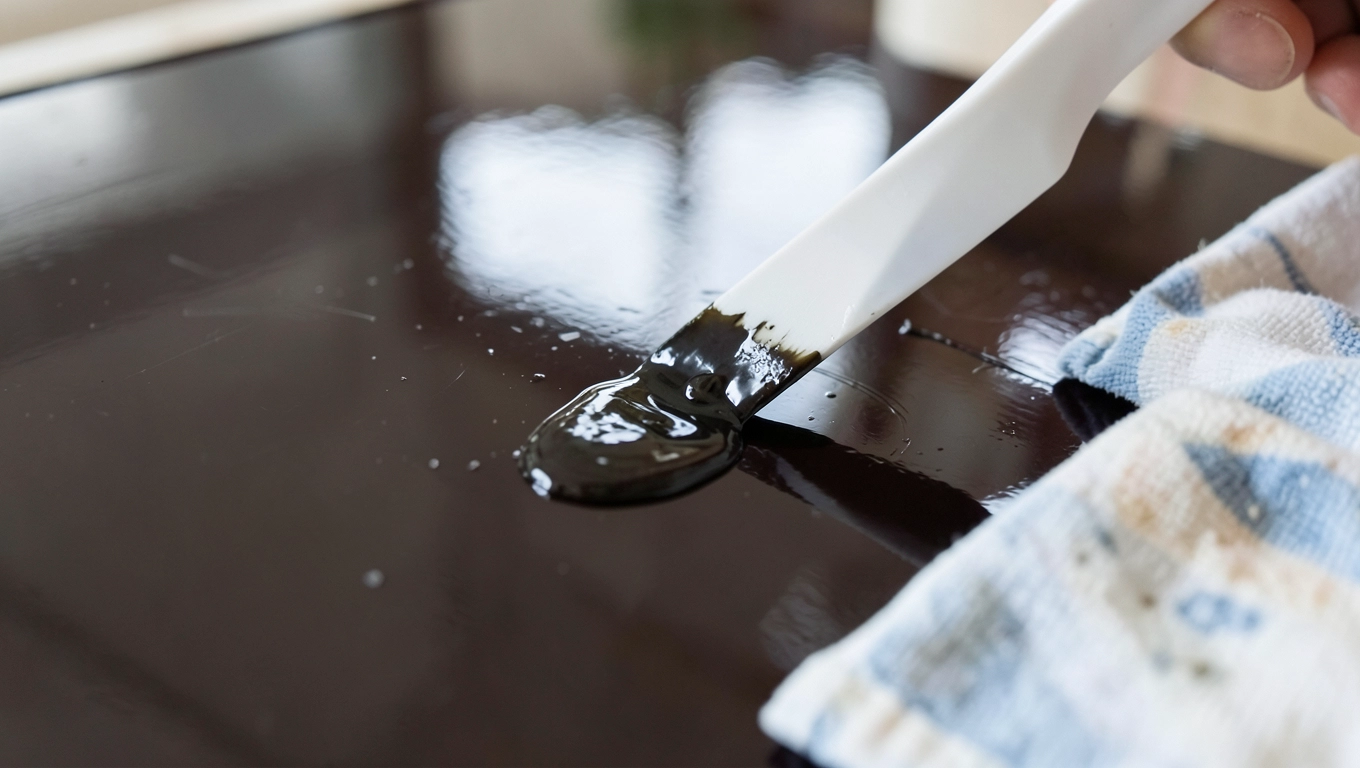 Usuwanie kleju z lakieru