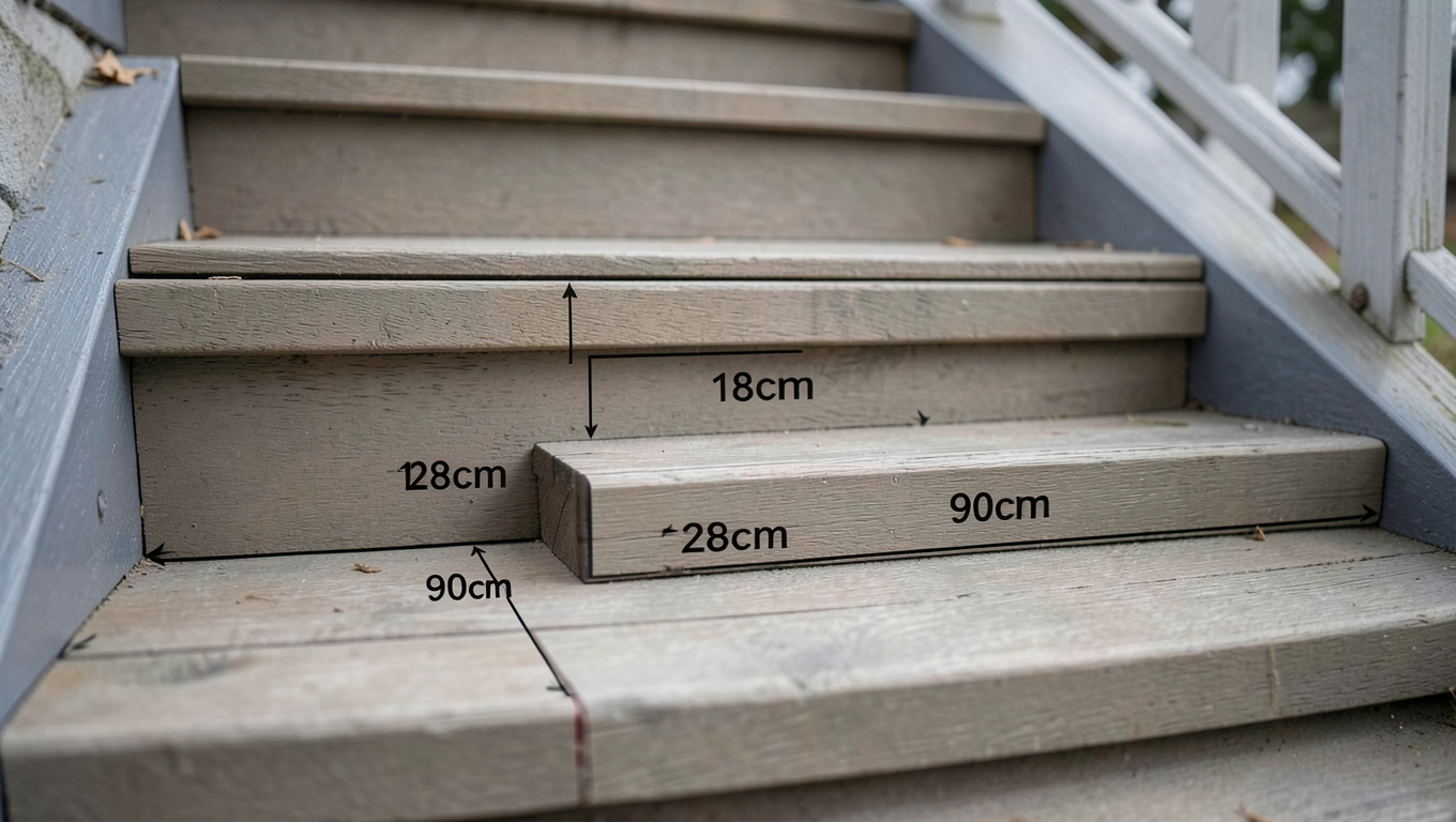 Wygodne schody zewnętrzne wymiary