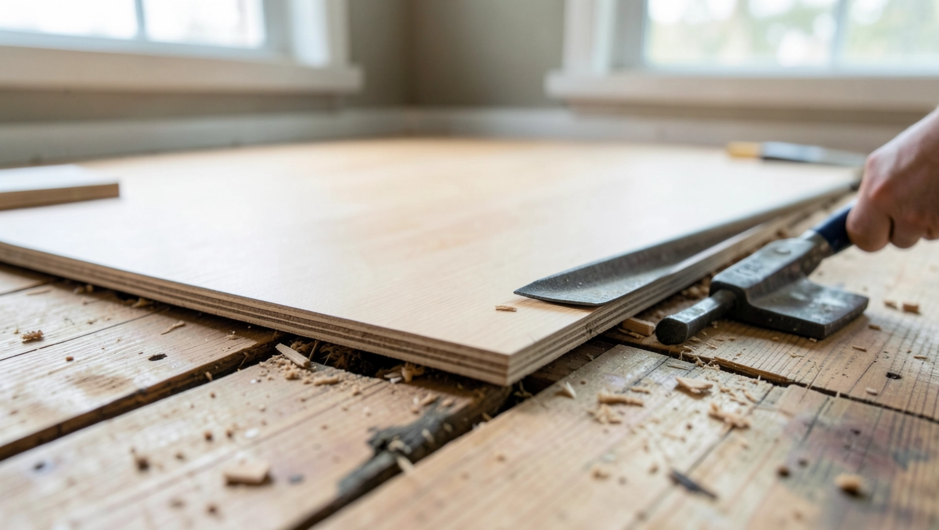 Wymiana kilku paneli podłogowych