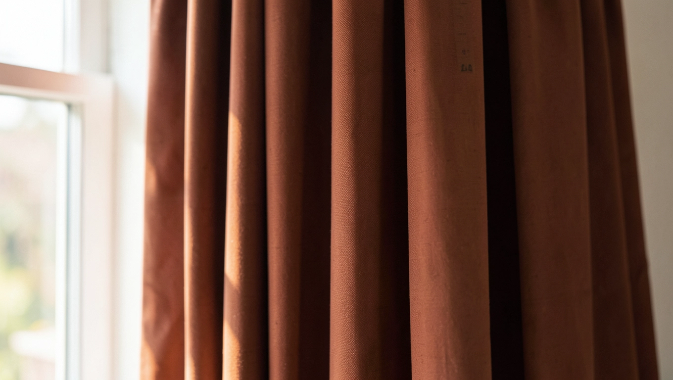 Wymiary i dopasowanie zasłon terakota