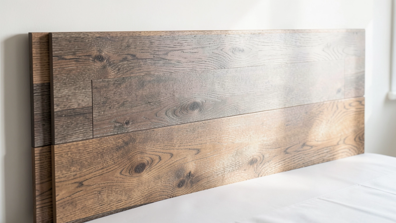 Zagłówek z paneli podłogowych