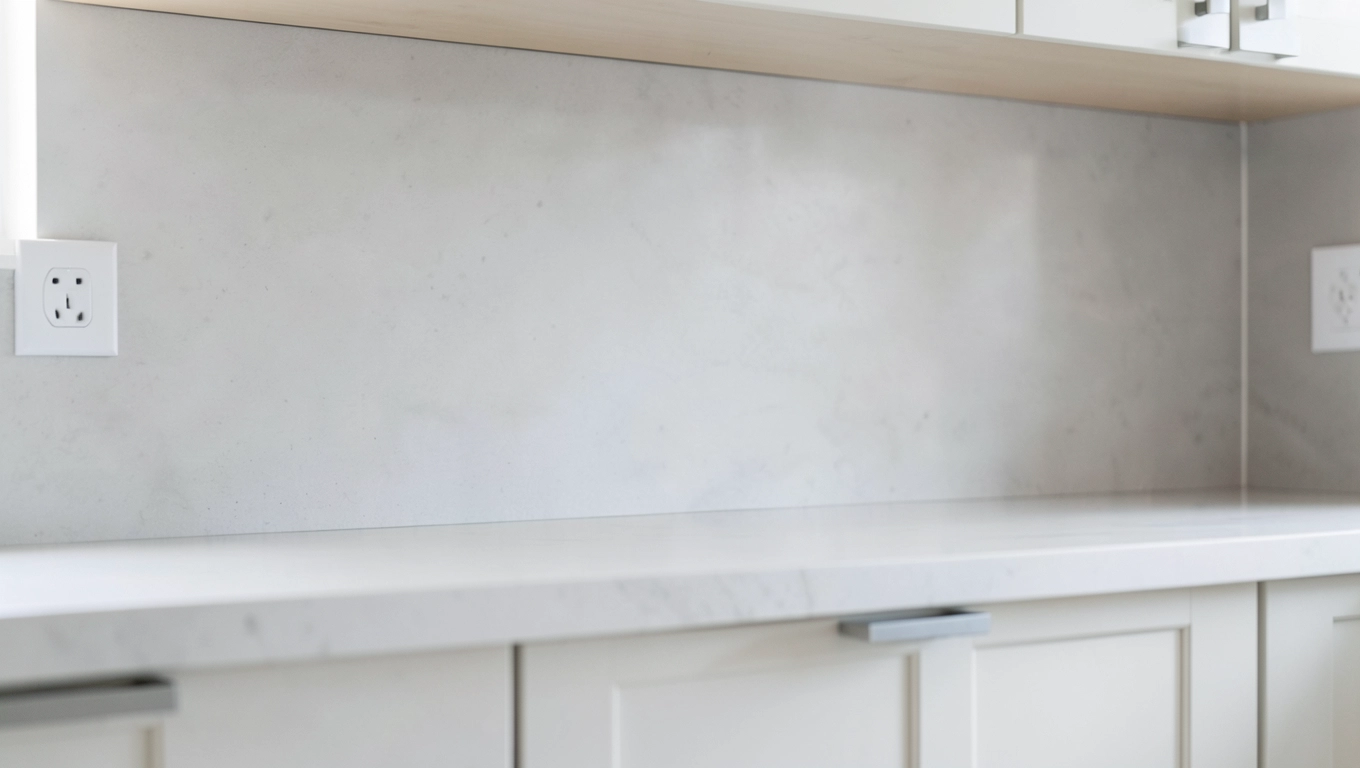 Zastosowanie laminatu między szafkami w kuchni