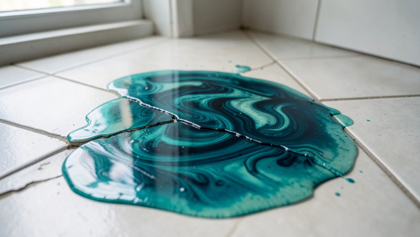 Żywicą na podłodze w łazience