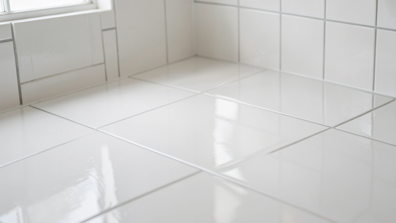 Żywicą w łazience na podlodze