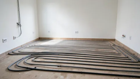 Salon 30 m2 ile pętli podłogówki