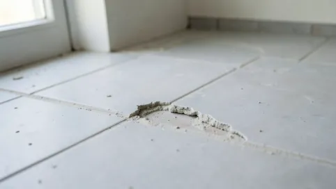 Za mało kleju pod płytkami