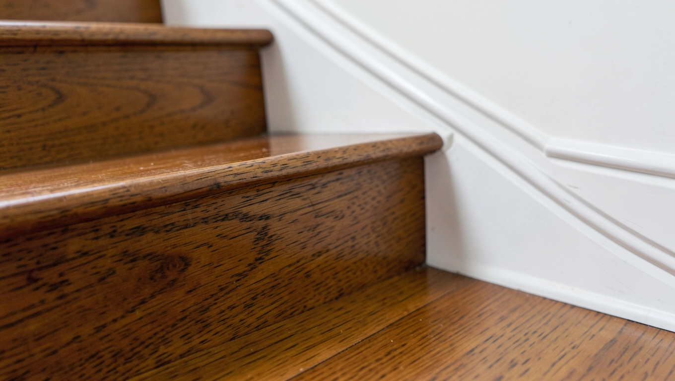 Wykończenie schodów listwami